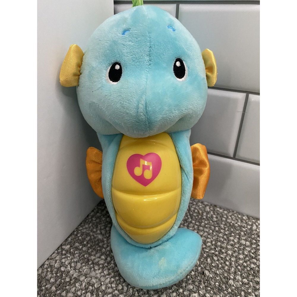Fisher Price Soothe N Glow‎ Plush Pink Stuffed Animal Seahorse Ocean Wonders Hg2